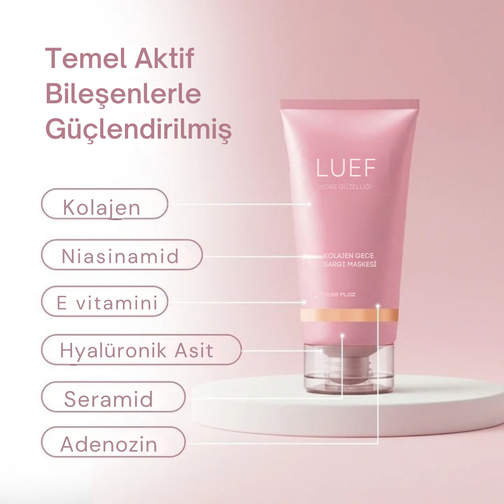 LUEF Kolajen Gece Sargı Maskesi