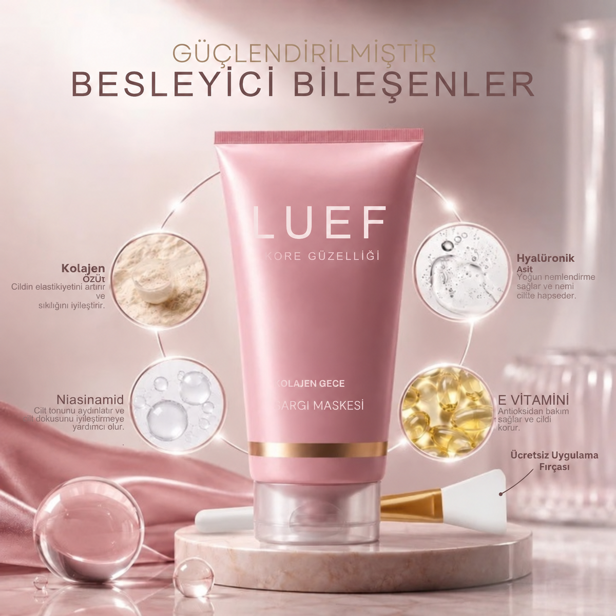 LUEF Kolajen Gece Sargı Maskesi